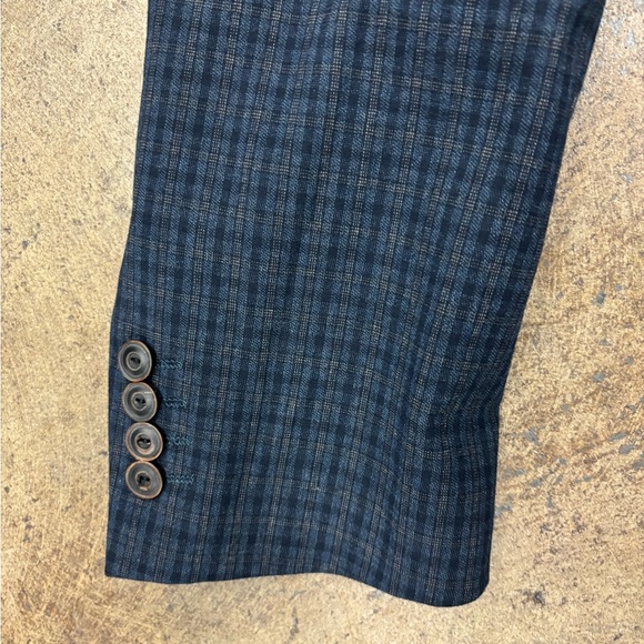 Johnston & Murphy Dark Blue Plaid Blazer - Picture 4 of 9